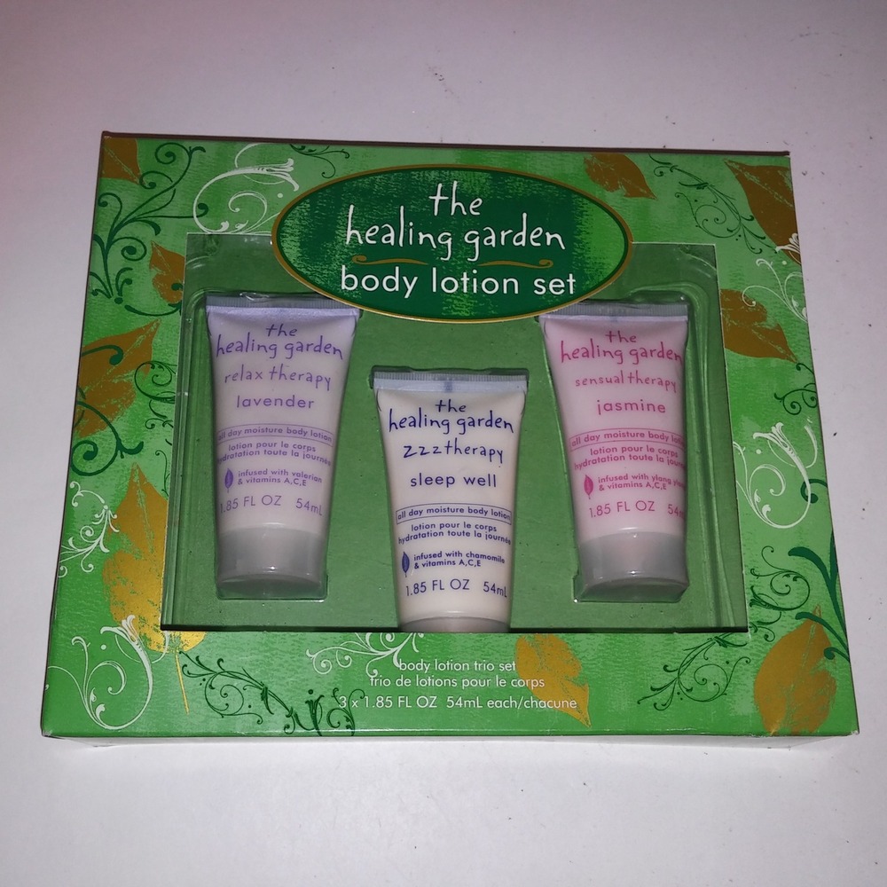 The Healing Garden Gift Set 3 Piece Lotion Lavender Sleep Well Jasmine New